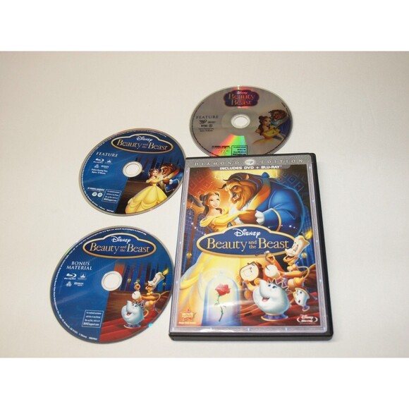 Beauty and the Beast: Diamond Edition - (Blu-ray/DVD) 3 Discs Lots of Bonuses - Picture 1 of 1
